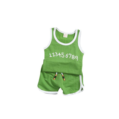 Boys Short Sleeve Shorts Two-Piece Set